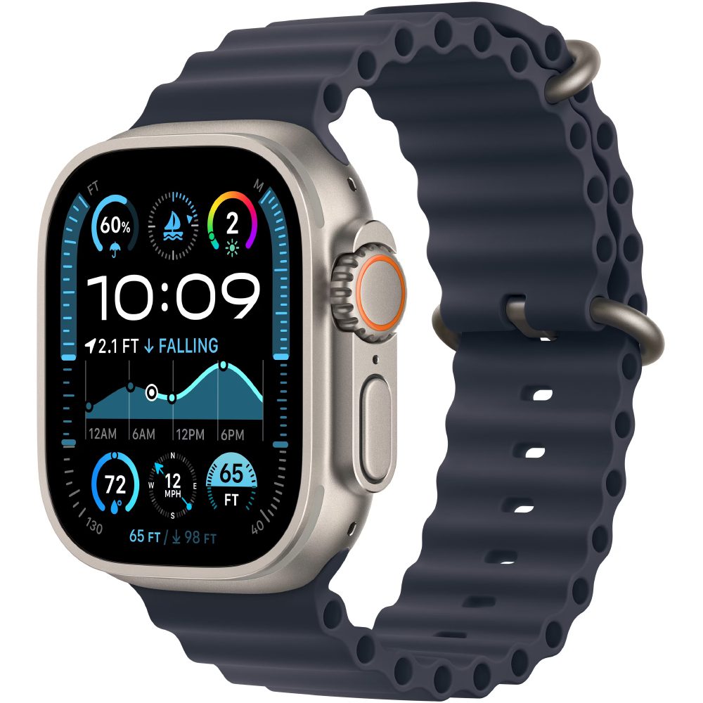 Apple Watch Ultra 2 49mm GPS eSIM NFC IP6X Natural Case με Navy Ocean Band | Smartwatches - shopin.gr