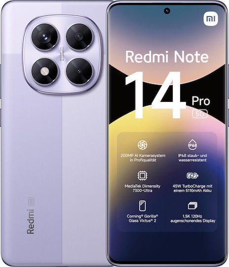 XIAOMI REDMI NOTE 14 Pro 8GB/256GB PURPLE | Shopin.gr