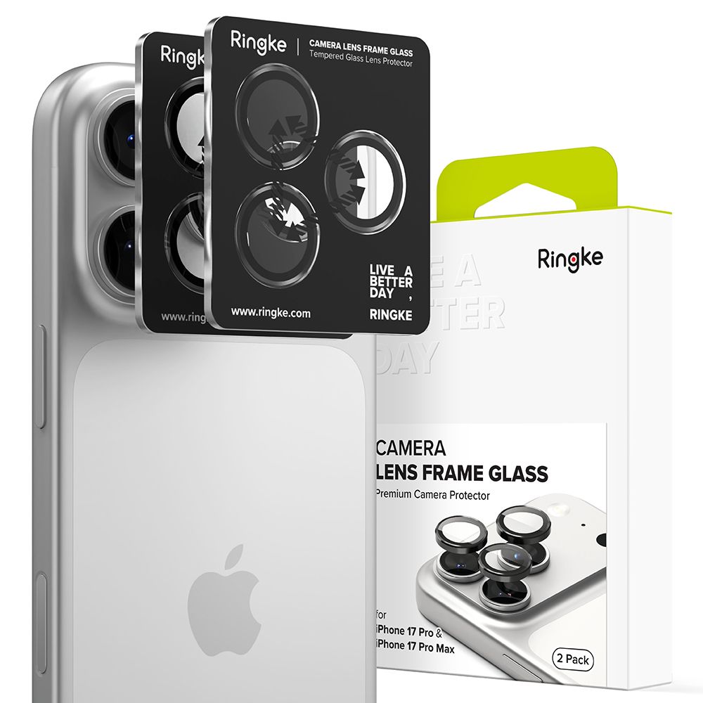 Προστασία Κάμερας με Πλαίσιο Ringke για Apple iPhone 17 Pro 17 Pro Max Μαύρο 2 Τεμαχίων | Προστασία Κάμερας - shopin.gr