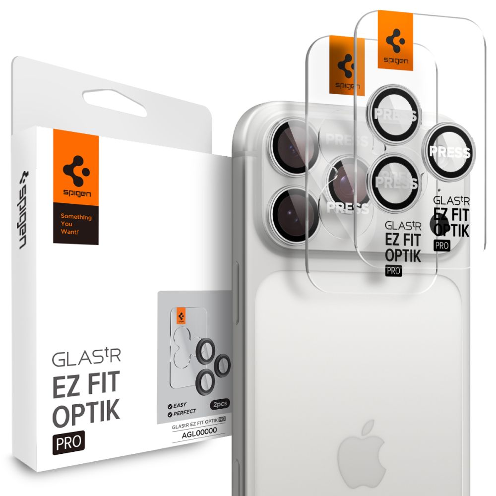 Προστασία Κάμερας Spigen Optik Pro Ez Fit Glass για Apple iPhone 16 Pro 16 Pro Max 17 Pro 17 Pro Max Ασημί 2 Τμχ | Προστασία Κάμερας - shopin.gr