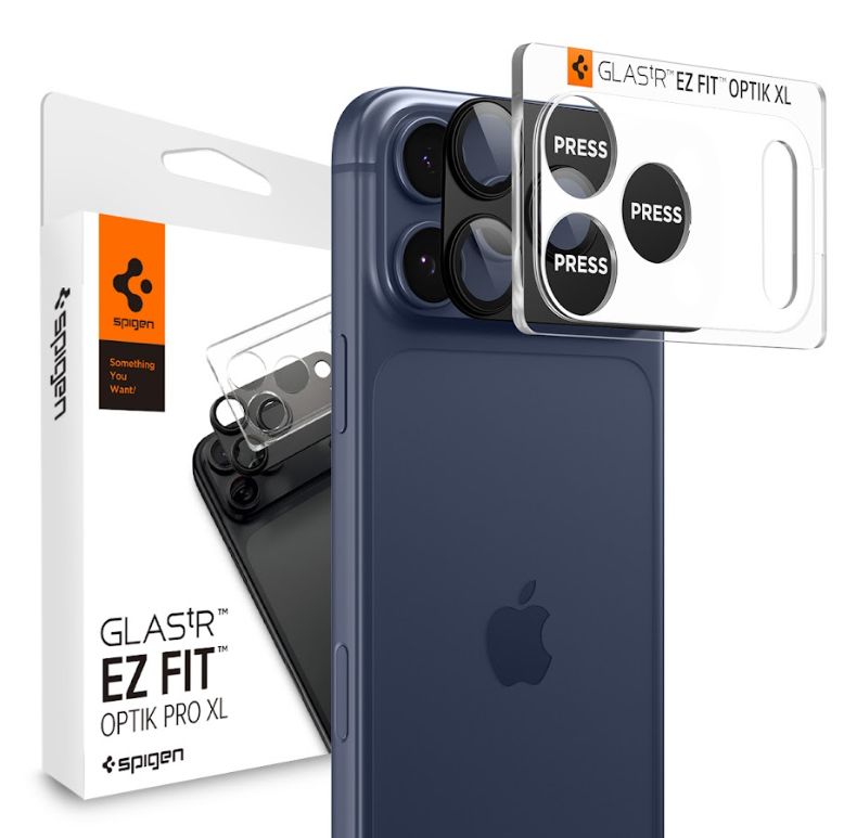 Προστασία Κάμερας Spigen Optik Pro XL Glass Ez Fit για Apple iPhone 17 Pro  Μαύρο | Προστασία Κάμερας - shopin.gr