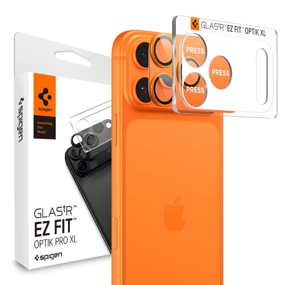 Προστασία Κάμερας Spigen Optik Pro XL Glass Ez Fit για Apple iPhone 17 Pro Max Πορτοκαλί | Προστασία Κάμερας - shopin.gr