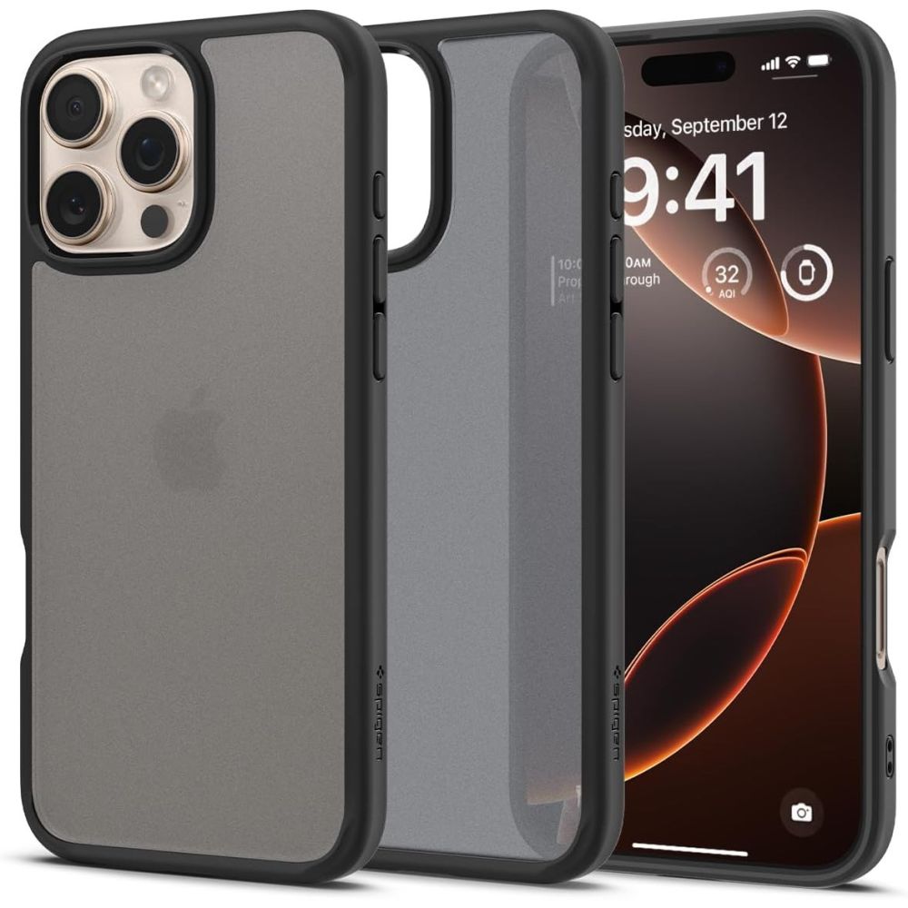 Θήκη Spigen Ultra Hybrid για Apple iPhone 16 Pro Max Ημιδιάφανο Μαύρο | Θήκες - shopin.gr