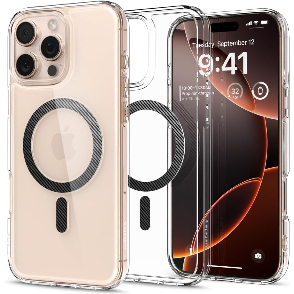 Θήκη Spigen Ultra Hybrid Magsafe για Apple iPhone 16 Pro Max Διάφανο-Γκρι | Θήκες - shopin.gr