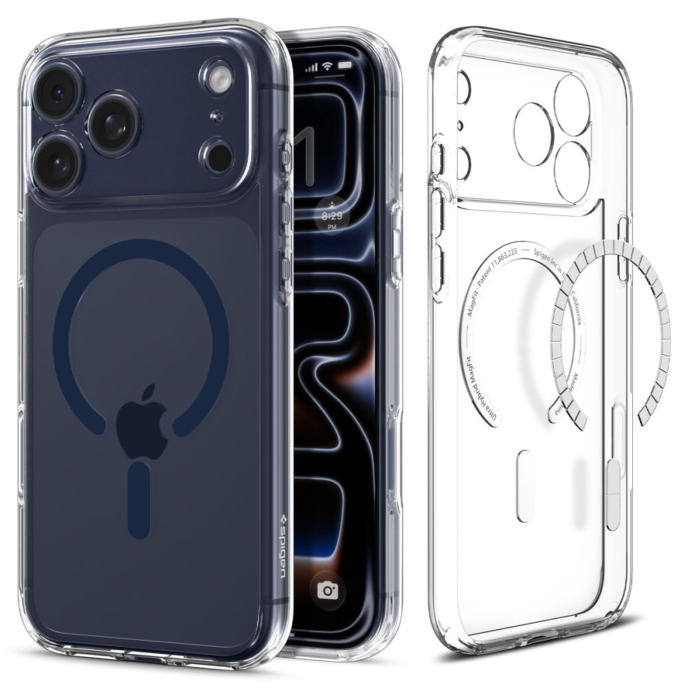 Θήκη Spigen Ultra Hybrid Magsafe για iPhone Apple 17 Pro Max Διάφανο-Σκούρο Μπλε | Θήκες - shopin.gr