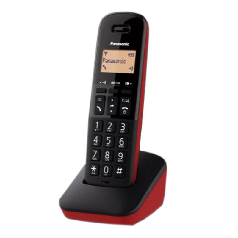 Ασύρματο Ψηφιακό Τηλέφωνο Panasonic KX-TGB610 EU Μαύρο - Κόκκινο με Πλήκτρο Αποκλεισμού Κλήσεων | Ασύρματα Τηλέφωνα - shopin.gr