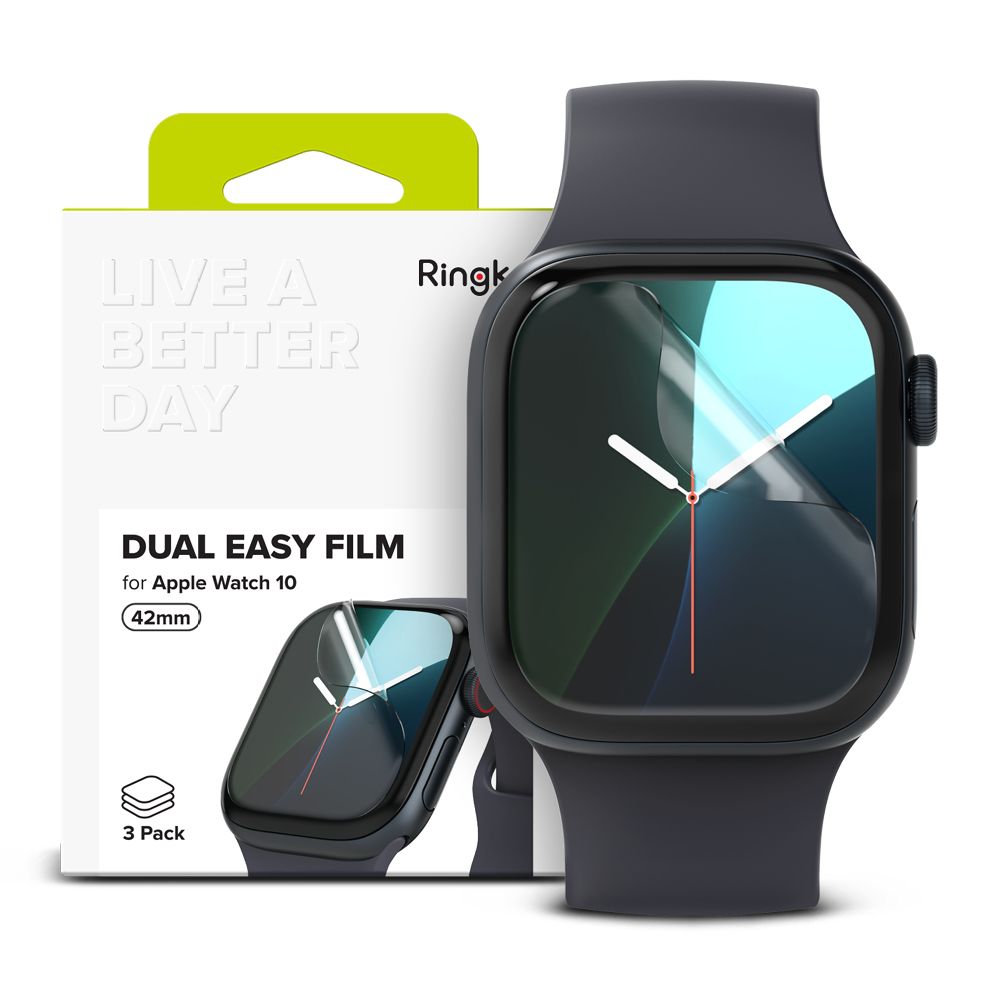 Προστασία οθόνης Ringke Dual Easy για Apple Watch Series 10 11 (42mm) Διάφανο 3 Τεμάχια | Προστασία Οθόνης - shopin.gr