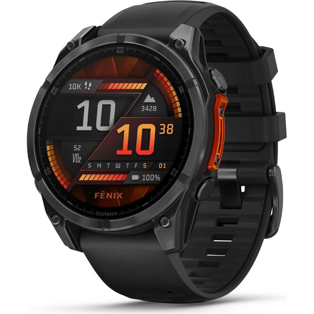 Smartwatch Garmin Fenix 8 Stainless Steel 47mm GPS NFC 10 ATM με Δυνατότητα Κλήσεων Slate Grey με Black Silicone Band | Smartwatches - shopin.gr