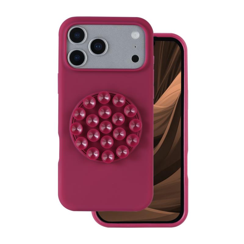Θήκη Silicon & PC inos Apple iPhone 17 Pro Max με Suction Cup Μπορντώ | Shopin.gr