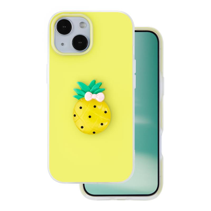 Θήκη TPU & PC inos Apple iPhone 15 Fresh Pop Pineapple Κίτρινο | Shopin.gr