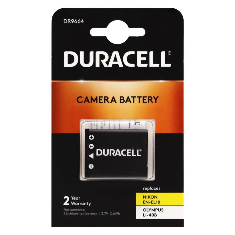 Μπαταρία Κάμερας Duracell DR9664 για Olympus LI-40B & Nikon EN-EL10 3.7V 700mAh (1 τεμ) | Shopin.gr