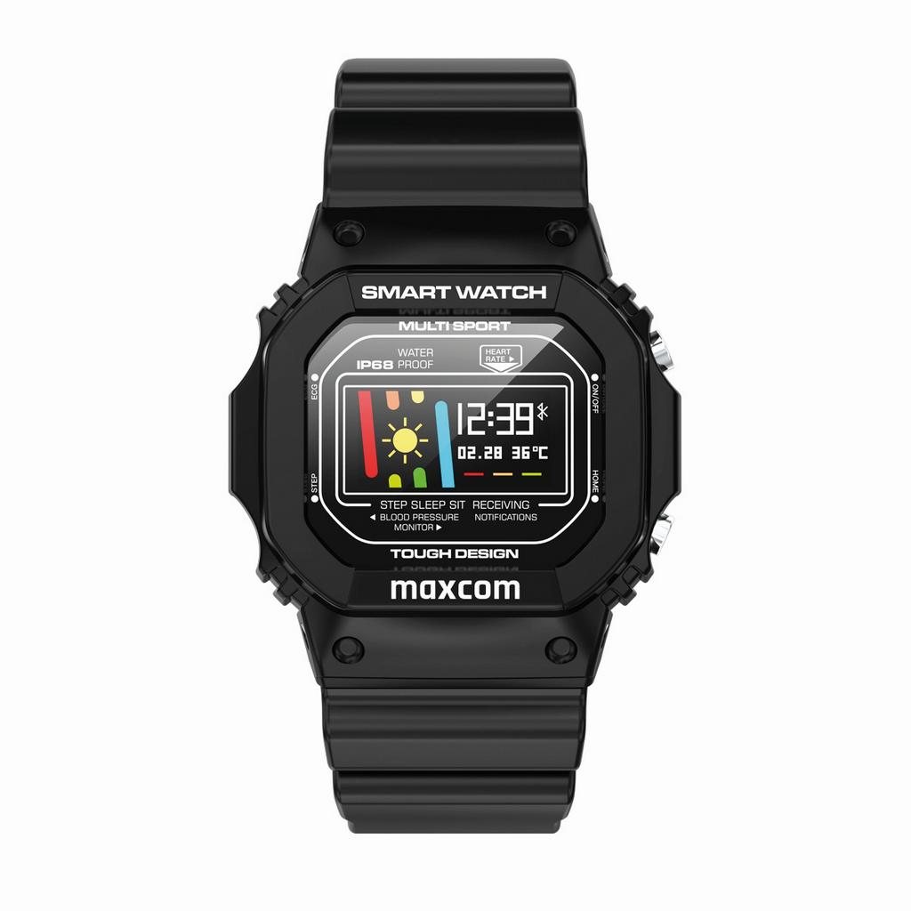 Maxcom Smartwatch FitGo FW22 Classic IP68 Μαύρο Silicon Band | Smartwatches - shopin.gr