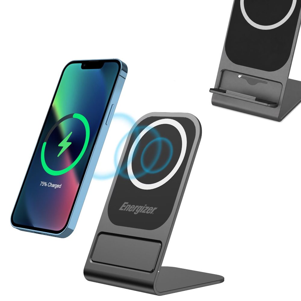 Ασύρματος Επιτραπέζιος Φορτιστής Energizer WCP109 15W Ultra-Thin Fast Charge USB-C Συμβατός με Μαγνητικές Θήκες και MagSafe Γκρι | Ασύρματοι Φορτιστές - shopin.gr