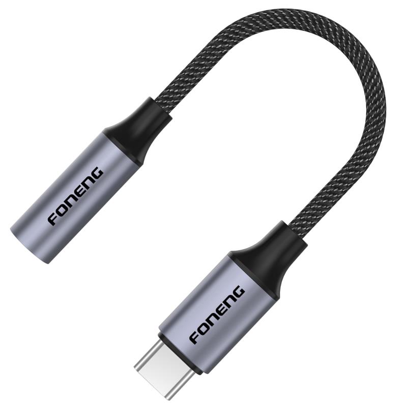 Αντάπτορας Foneng BM30 3.5mm Θηλυκό σε USB C Αρσενικό 0.14m Μαύρο | Shopin.gr