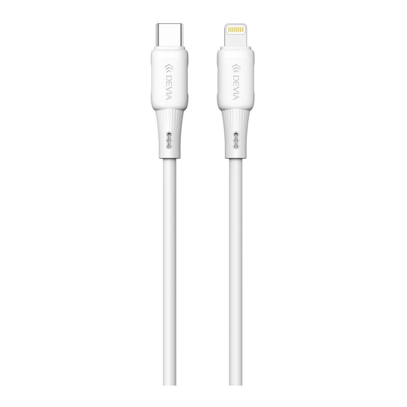 Καλώδιο Σύνδεσης USB 2.0 Devia EC631 USB C σε Lightning 3A 27W Silicone Pro3 1m Λευκό | Shopin.gr