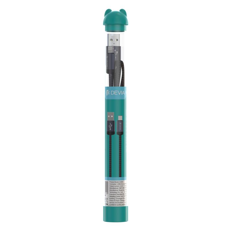 Καλώδιο Σύνδεσης USB 2.0 Devia EC021 USB A σε Lightning Bubble Fish 1m Μαύρο | Shopin.gr