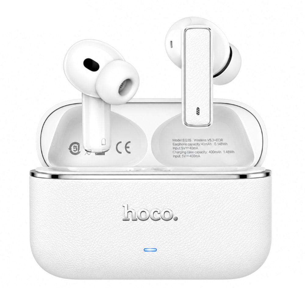 Wireless Hands Free Hoco EQ35 Rhyme TWS ANC ENC Six Mic Noise Reduction v5.4 400mAh 7h Ομιλίας Λευκά | Bluetooth - shopin.gr