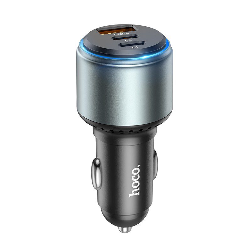 Φορτιστής Αυτοκινήτου Hoco NZ9 Galloper 95W 2xUSB-C PD65W PD30W and USB QC 18W Μαύρο | Φορτιστές - shopin.gr