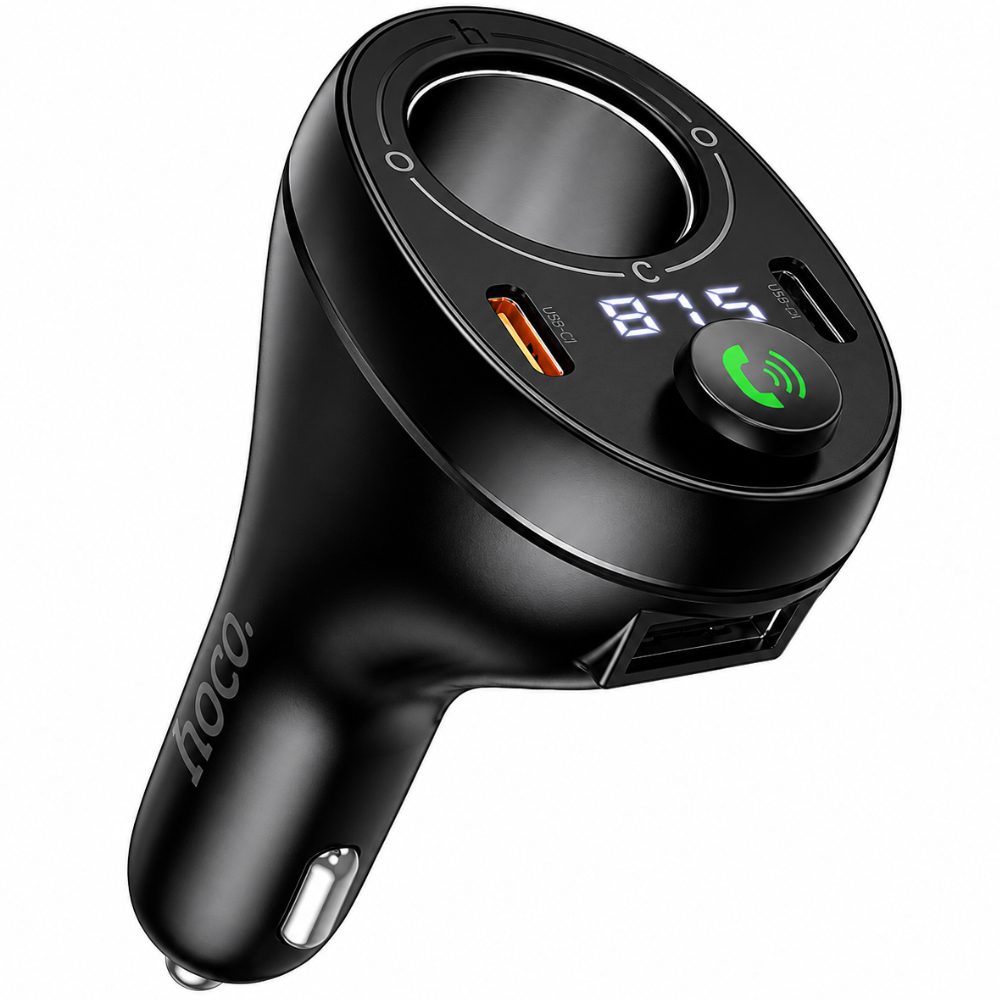 Bluetooth FM Transmitter Hoco E88 Star 120W με 1xUSB-A 2xUSB-C PD20W QC3.0 BT v5.4 με Υποδοχή Αναπτήρα Μαύρο | Φορτιστές - shopin.gr