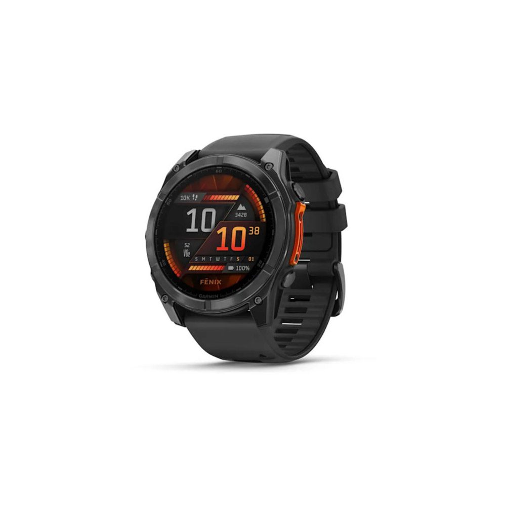 Smartwatch Garmin Fenix 8 Stainless Steel 51mm GPS NFC 10 ATM με Δυνατότητα Κλήσεων Slate Grey με Black Silicone Band | Smartwatches - shopin.gr