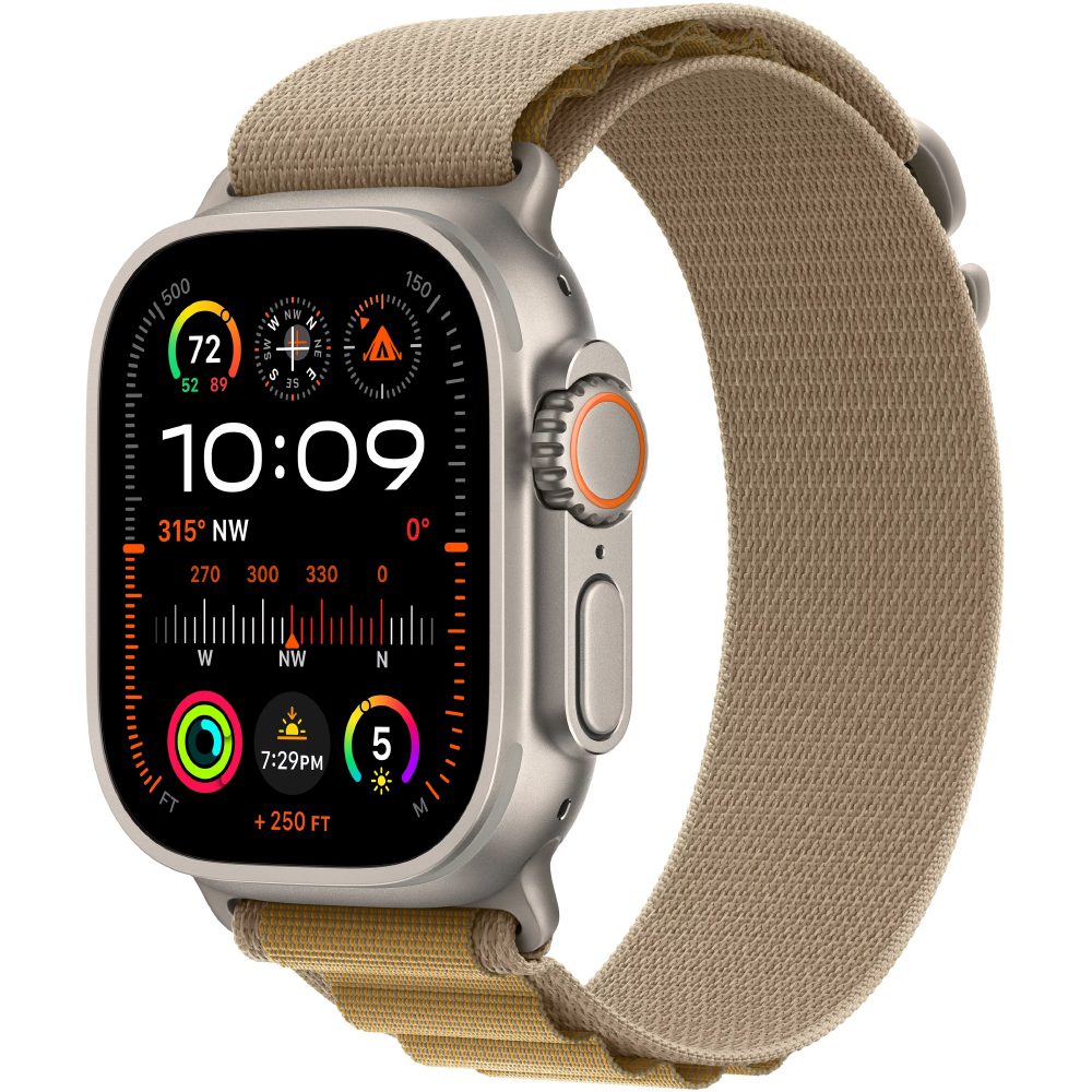 Apple Watch Ultra 2 4G 49mm GPS eSIM NFC IP6X Natural Case με Tan Alpine Loop | Smartwatches - shopin.gr