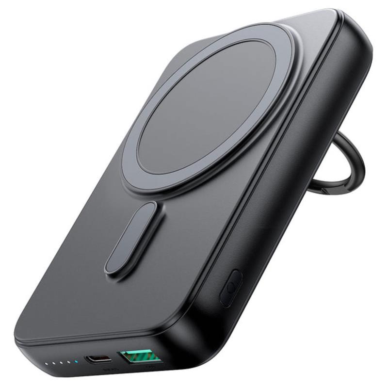 Φορτιστής Ανάγκης Joyroom JR-W050 20W 10000mAh PD Magnetic Wireless με Δακτύλιο Στήριξης Μαύρο | Shopin.gr