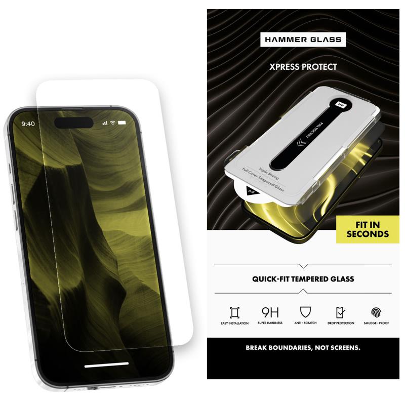 Tempered Glass Hammer Glass Apple iPhone 17 Pro 5G Xpress Protect με Application Tool (1 τεμ.) | Shopin.gr