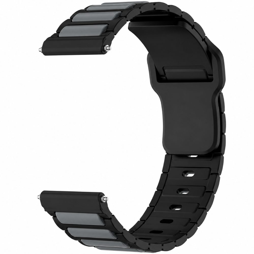 Watchband Hoco WH27 Flexible Series Silicon Strap για Samsung Huawei Xiaomi Vivo OPPO κα 22mm Universal Μαύρο-Γκρι | Αξεσουάρ Wearables - shopin.gr