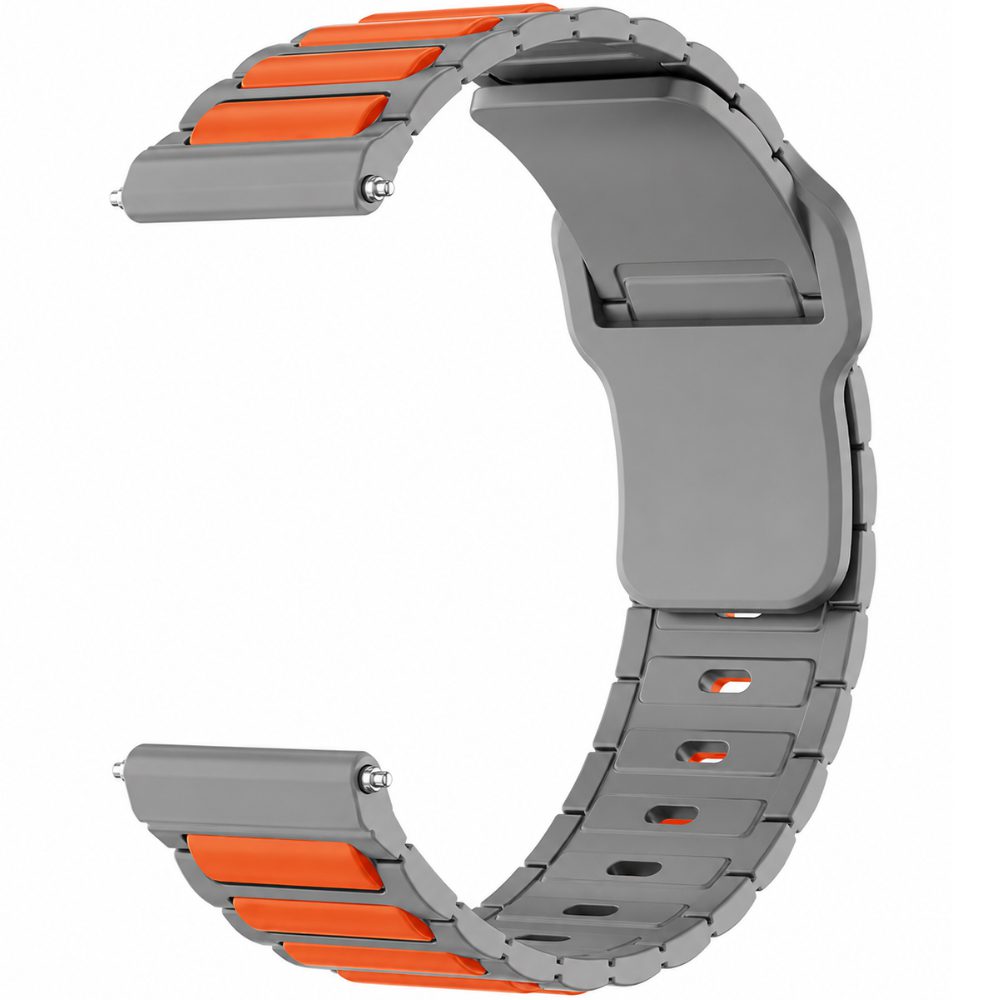 Watchband Hoco WH27 Flexible Series Silicon Strap για Samsung Huawei Xiaomi Vivo OPPO κα 22mm Universal Γκρι-Πορτοκαλί | Αξεσουάρ Wearables - shopin.gr