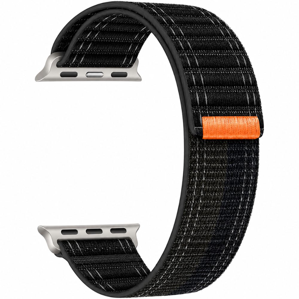 Watchband Hoco WA42 Fabric Series 44/45/46/49mm Nylon Strap για Apple Watch series 1/2/3/4/5/6/7/8/9/se/ultra1/ultra2 Μαύρο | Αξεσουάρ Wearables - shopin.gr