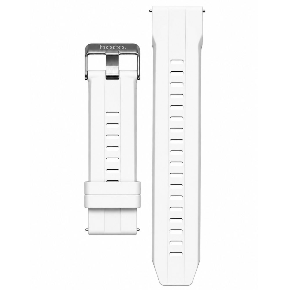 Ανταλλακτικό Watchband Hoco 20mm Universal Λευκό Silicon Band με Ασημί Αγκράφα | Αξεσουάρ Wearables - shopin.gr