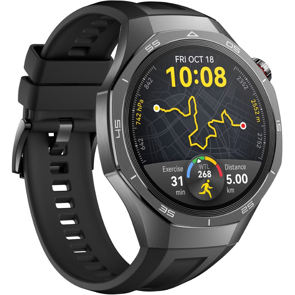 Huawei Watch GT5 Pro 46mm GPS NFC 5ATM με Δυνατότητα Κλήσεων Black | Smartwatches - shopin.gr