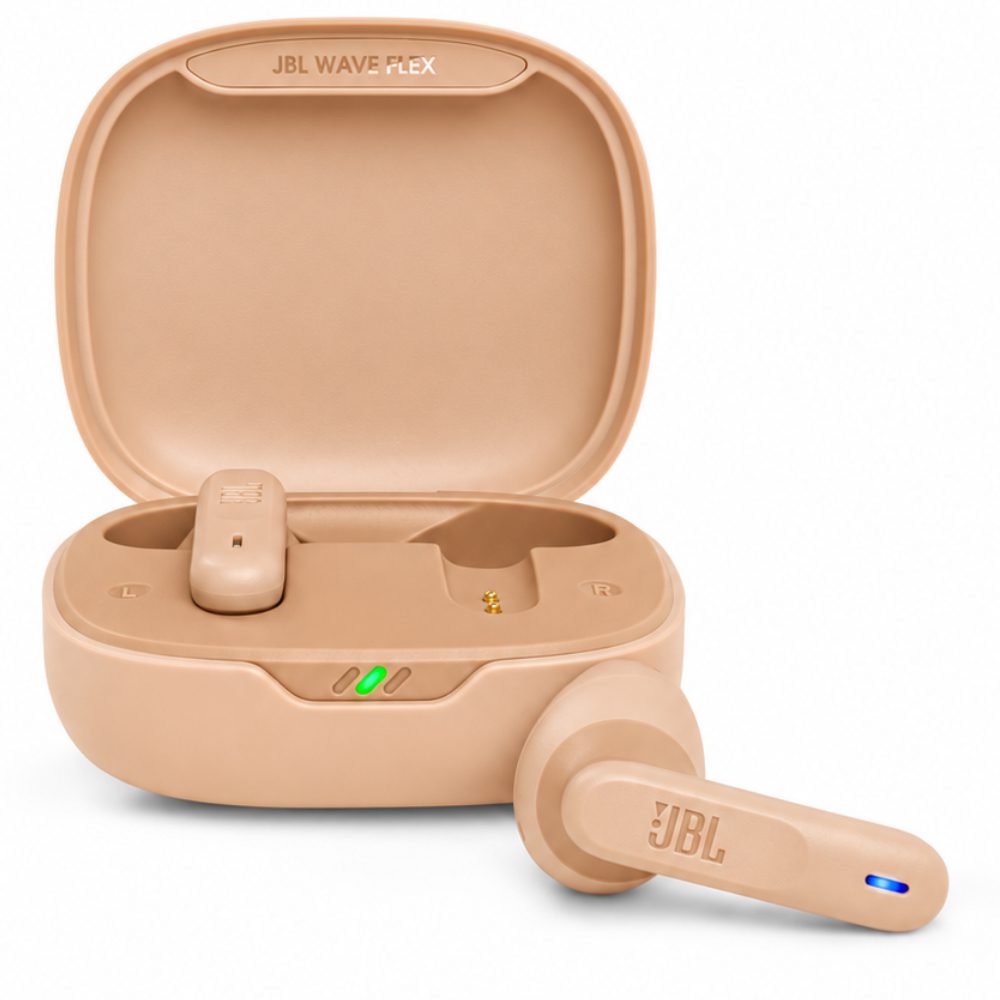 Wireless Hands Free JBL Wave Flex  Earbud με Voice Aware έως 32 Ώρες Λειτουργίας BT v5.2 IP54 Beige | Bluetooth - shopin.gr