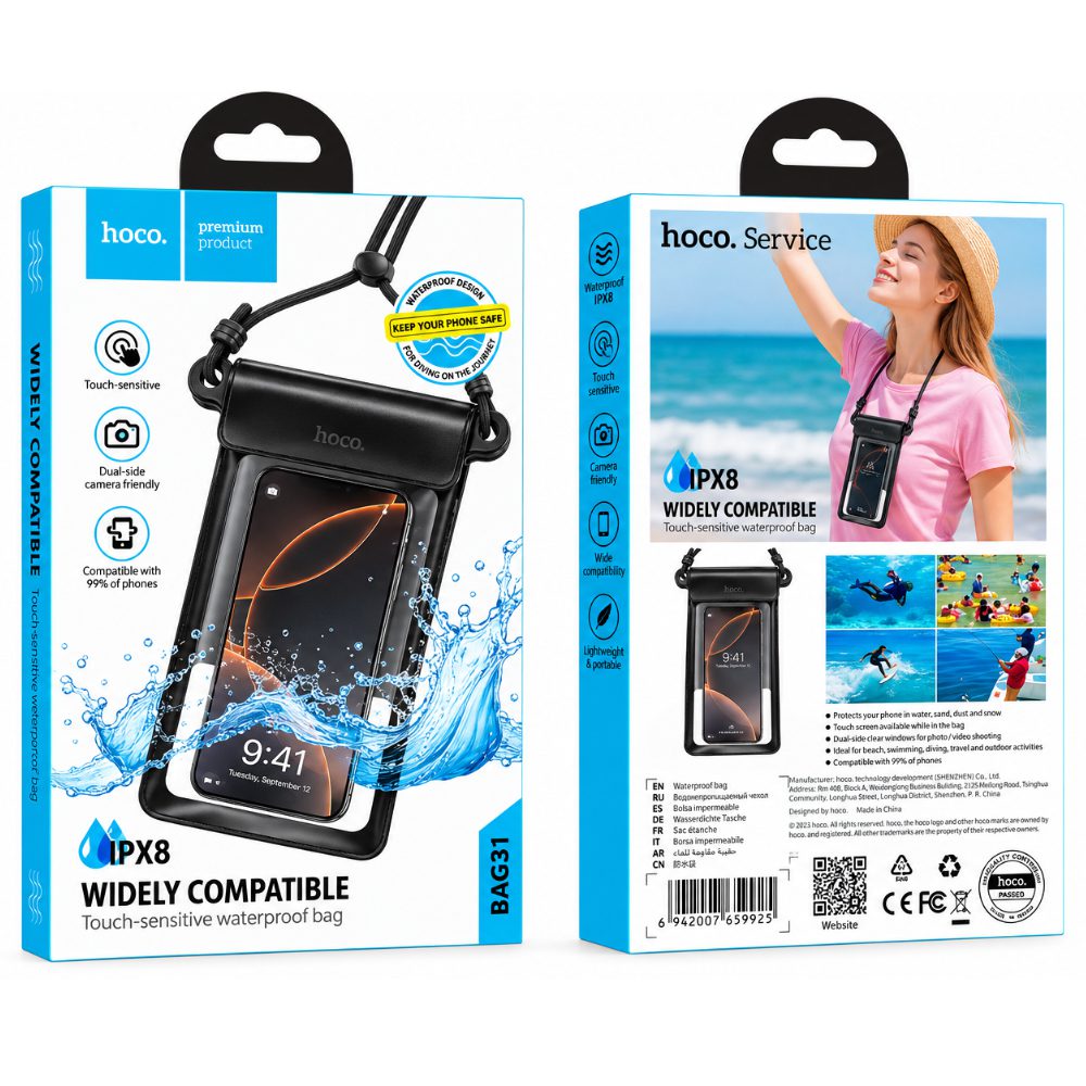 Θήκη Αδιάβροχη Hoco. BAG31 IPX8 για Συσκευές εως 7.2" Διαστάσεις 23cm x16cm | Θήκες - shopin.gr
