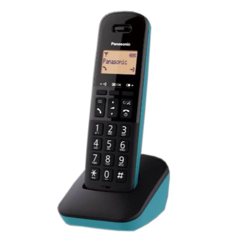 Ασύρματο Ψηφιακό Τηλέφωνο Panasonic KX-TGB610JTC Μαύρο - Τυρκουάζ με Πλήκτρο Αποκλεισμού Κλήσεων | Ασύρματα Τηλέφωνα - shopin.gr