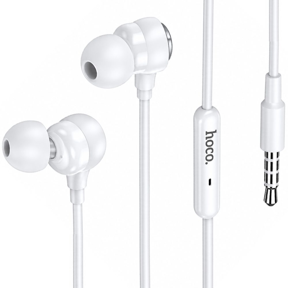 Hands Free Hoco M116 Benevolent με Μικρόφωνο 3.5mm Λευκά 1.2m | Hands Free - shopin.gr