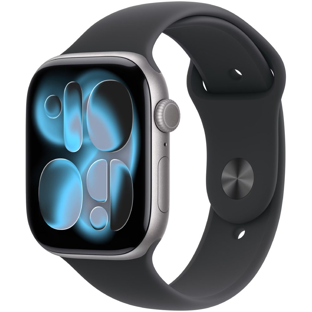 Apple Watch Series 11 5G (2025) Aluminum 46mm GPS eSIM NFC IP6X  Aluminum Case Space Grey με Black Sport Band | Smartwatches - shopin.gr