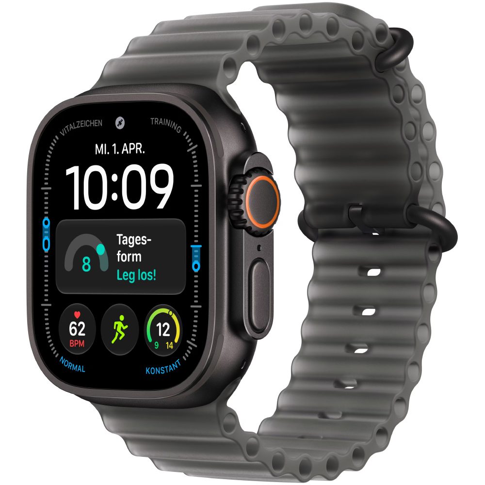Apple Watch Ultra 4 (2026) 5G 49mm GPS eSIM NFC IP6X  Black Titanium Case με Translucent Black Ocean Band | Smartwatches - shopin.gr