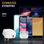 Φορτιστής Ταξιδίου Duracell με Έξοδο USB A 12W 2.4A Λευκό | Shopin.gr