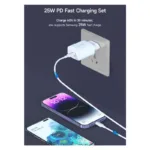 Φορτιστής Ταξιδίου Ταχείας Φόρτισης Devia RLC-383 με Έξοδο USB C PD 25W & Καλώδιο USB C σε USB C Smart Λευκό | Shopin.gr