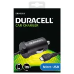 Φορτιστής Αυτοκινήτου Ταχείας Φόρτισης Duracell με Ενσωματωμένο Καλώδιο Micro USB Μαύρο | Shopin.gr