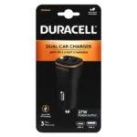 Φορτιστής Αυτοκινήτου Ταχείας Φόρτισης Duracell με Διπλή Έξοδο USB A & USB C PD 3.0 27W Μαύρο-Μπρονζέ | Shopin.gr