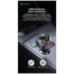 Φορτιστής Αυτοκινήτου Ταχείας Φόρτισης Devia C4S με Διπλή Έξοδο USB A & USB C PD QC 3.0 30W & Bluetooth MP3 Smart Μαύρο | Shopin.gr