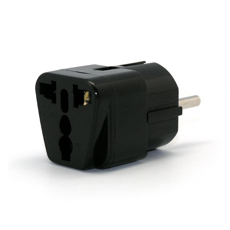Αντάπτορας 3-pin UK & US σε Ευρωπαϊκό Βύσμα Μαύρο | Shopin.gr