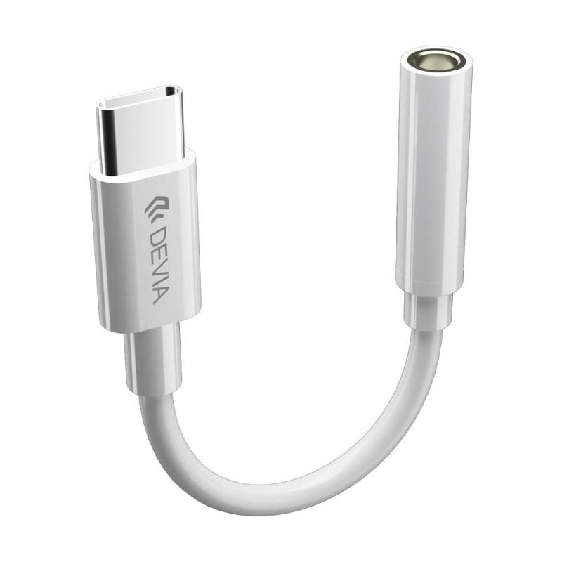 Αντάπτορας Devia EC608 USB C Αρσενικό σε 3.5mm Θηλυκό για Φόρτιση & Hands Free Smart Λευκό | Shopin.gr