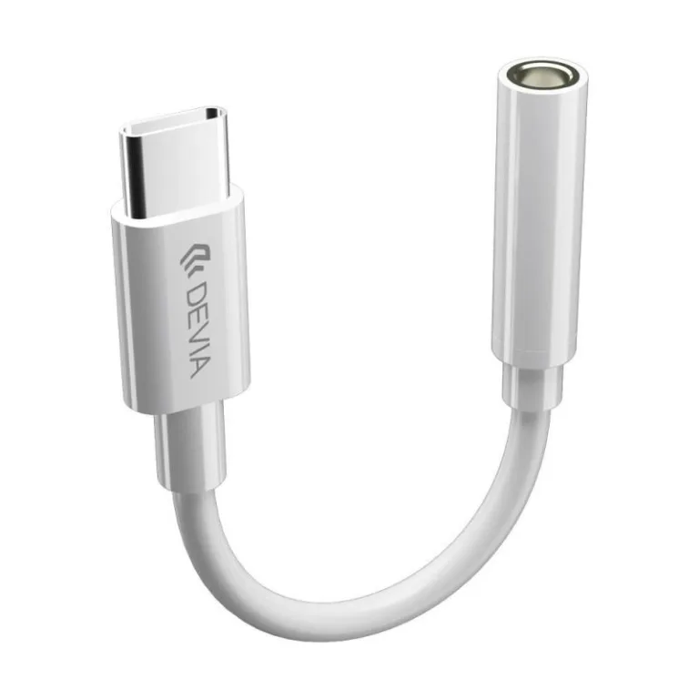 Αντάπτορας Devia EC608 USB C Αρσενικό σε 3.5mm Θηλυκό για Φόρτιση & Hands Free Smart Λευκό | Shopin.gr