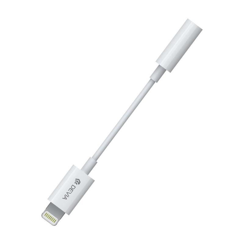 Αντάπτορας Devia EC090 Lightning Αρσενικό σε 3.5mm Θηλυκό για Μουσική Smart 0.15m Λευκό | Shopin.gr