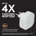 Φορτιστής Ταξιδίου Ταχείας Φόρτισης Duracell με Διπλή  Έξοδο USB A & USB C PD 30W Λευκό | Shopin.gr