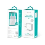 Φορτιστής Ταξιδίου Ταχείας Φόρτισης Devia RLC-380 με Έξοδο USB C PD 20W Rocket Λευκό | Shopin.gr