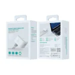 Φορτιστής Ταξιδίου Ταχείας Φόρτισης Devia EA379 με Διπλή Έξοδο 2xUSB C GaN PD 35W Extreme Λευκό | Shopin.gr